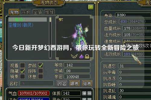 今日新開夢幻西游網(wǎng)，帶你玩轉(zhuǎn)全新冒險(xiǎn)之旅